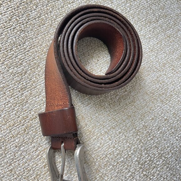 1901 men's belt Brown genuine leather classic belt Formal suit belt XL (40-42) s - Picture 6 of 8